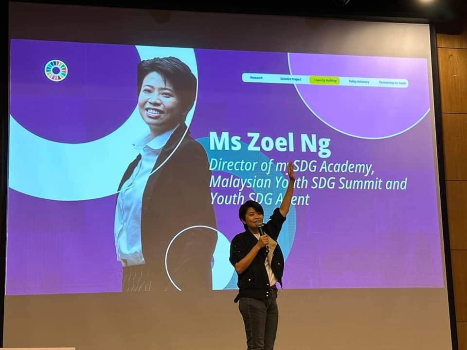 MySDG Academy stage presentation
